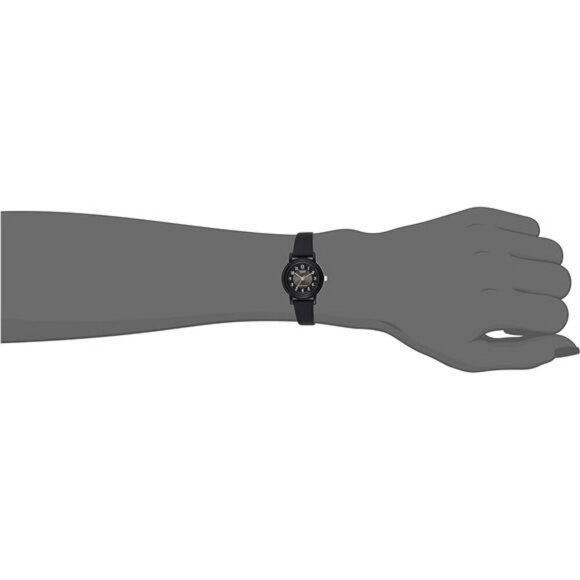 Womens Black Analog Watch Lightweight Water Resistant Classic Quartz Timepiece - Picture 6 of 7